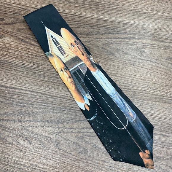 Ralph Marlin American Gothic Pattern Tie - Picture 1 of 4